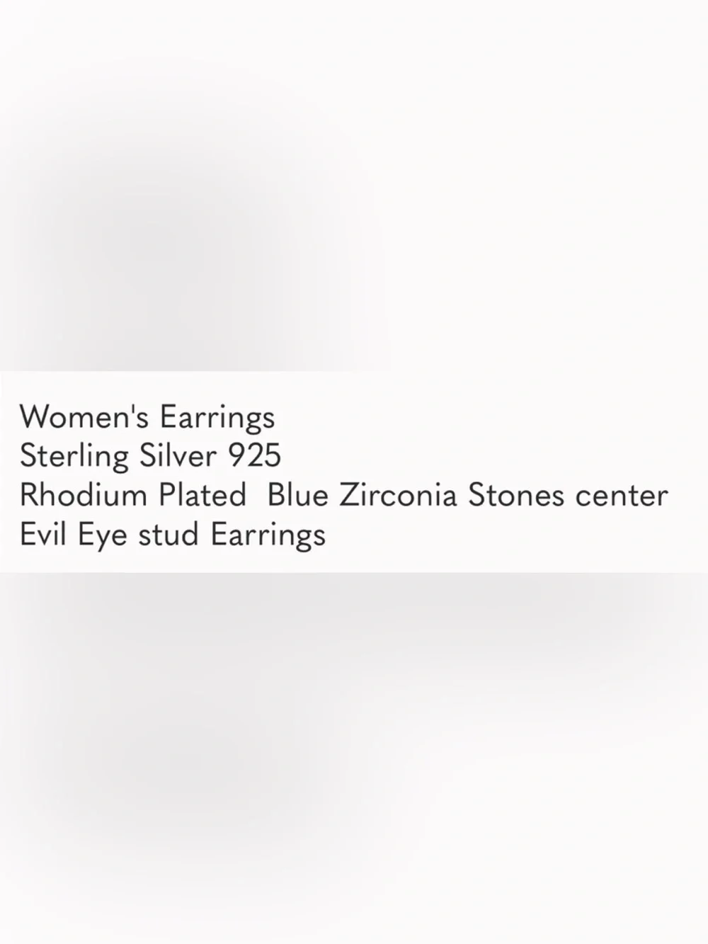 Women's Earrings Evil Eye Sterling Silver Earrings